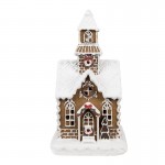 Decoratiune cu LED "Gingerbread House" 13x11x25 cm, Clayre&Eef