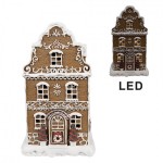 Decoratiune cu LED "Gingerbread House" 12x10x21 cm, Clayre&Eef