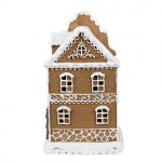 Decoratiune cu LED "Gingerbread House" 12x10x21 cm, Clayre&Eef