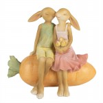 Decoratiune Paste "Bunnies in Love" 17x10x15 cm, Clayre&Eef