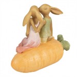 Decoratiune Paste "Bunnies in Love" 17x10x15 cm, Clayre&Eef