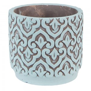 Ghiveci ceramic decor marin Ø 19x18 cm, Clayre & Eef Ghiveci ceramic decor marin Ø 19x18 cm, Clayre & Eef