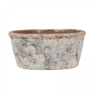 Vas decorativ din teracota 26x13x12 cm, Clayre & Eef Vas decorativ din teracota 26x13x12 cm, Clayre & Eef