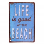 Tablou motivational "Life is Good at the Beach" 20x1x30 cm, Clayre & Eef
