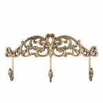 Cuier cu 3 agatatoare "Golden Rack" 38x5x19 cm, Clayre & Eef