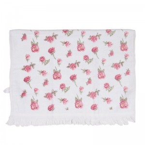 Prosop de bucatarie flausat "Lovely Roses" 40*66 cm, Clayre&Eef