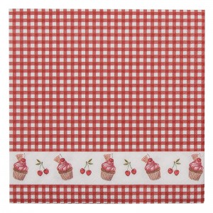 Servetele de masa "Cupcake" 33*33 cm, Clayre & Eef Servetele de masa "Cupcake" 33*33 cm, Clayre & Eef