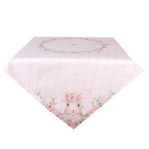 Fata de masa "Floral Easter Bunny" 100*100 cm, Clayre & Eef