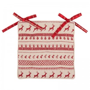 Craciun Perna pentru scaun cu umplutura din spuma "Nordic Christmas" 40x40cm, Clayre&Eef Craciun Perna pentru scaun cu umplutura din spuma "Nordic Christmas" 40x40cm, Clayre&Eef