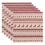 Craciun Set 6 Servetele textile pentru masa "Nordic Christmas" 40x40 cm, Clayre & Eef 