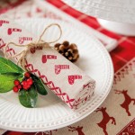 Craciun Set 6 Servetele textile pentru masa "Nordic Christmas" 40x40 cm, Clayre & Eef 