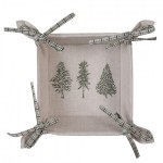 Craciun Cos de paine "Natural Pine Trees" 35x35 cm, Clayre&Eef