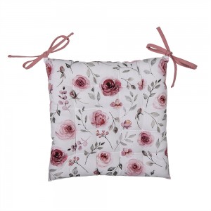 Perna pentru scaun cu umplutura din spuma "Rustic Rose" 40x40 cm, Clayre&Eef Perna pentru scaun cu umplutura din spuma "Rustic Rose" 40x40 cm, Clayre&Eef
