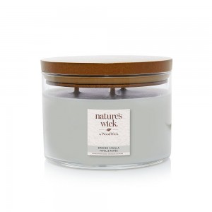 Lumanare parfumata Smoked Vanilla 433g cu 3 fitiluri, Nature's Wick Lumanare parfumata Smoked Vanilla 433g cu 3 fitiluri, Nature's Wick