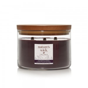 Lumanare parfumata Wildberry Jasmine 433g cu 3 fitiluri, Nature's Wick Lumanare parfumata Wildberry Jasmine 433g cu 3 fitiluri, Nature's Wick
