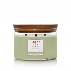 Lumanare parfumata Sage & White Pepper 433g cu 3 fitiluri, Nature's Wick