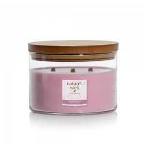 Lumanare parfumata Woodland Rose 433g cu 3 fitiluri, Nature's Wick Lumanare parfumata Woodland Rose 433g cu 3 fitiluri, Nature's Wick