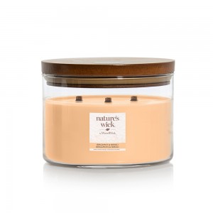 Lumanare parfumata Bergamot & Neroli 433g cu 3 fitiluri, Nature's Wick Lumanare parfumata Bergamot & Neroli 433g cu 3 fitiluri, Nature's Wick