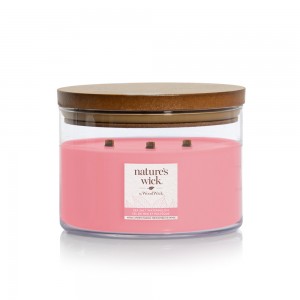 Lumanare parfumata Sea Salt Watermelon 433g cu 3 fitiluri, Nature's Wick Lumanare parfumata Sea Salt Watermelon 433g cu 3 fitiluri, Nature's Wick
