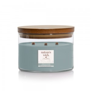Lumanare parfumata Warm Lily & Musk 433g cu 3 fitiluri, Nature's Wick Lumanare parfumata Warm Lily & Musk 433g cu 3 fitiluri, Nature's Wick