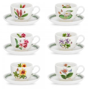 PIMPERNEL Set 6 cesti cu farfurie Exotic Botanic Garden 200ml PIMPERNEL Set 6 cesti cu farfurie Exotic Botanic Garden 200ml