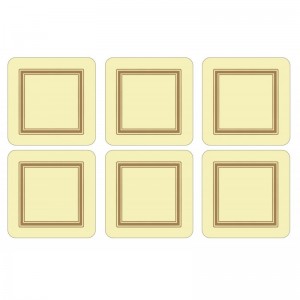 PIMPERNEL Classic Cream Set 6 Coasters 10.5 x 10.5cm PIMPERNEL Classic Cream Set 6 Coasters 10.5 x 10.5cm
