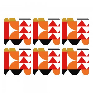 PIMPERNEL Go Bold Set 6 Coasters 10.5 x 10.5cm PIMPERNEL Go Bold Set 6 Coasters 10.5 x 10.5cm