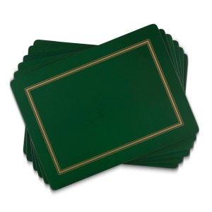 PIMPERNEL Classic Emerald Set 6 Placemats Medium 30.5 x 23cm PIMPERNEL Classic Emerald Set 6 Placemats Medium 30.5 x 23cm