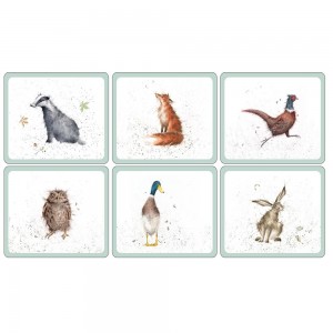 PIMPERNEL Wrendale Designs Set 6 Placemats Medium 30.5 x 23cm PIMPERNEL Wrendale Designs Set 6 Placemats Medium 30.5 x 23cm