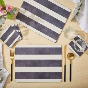 PIMPERNEL Mono Stripe Set 6 Placemats Medium 30.5 x 23cm PIMPERNEL Mono Stripe Set 6 Placemats Medium 30.5 x 23cm