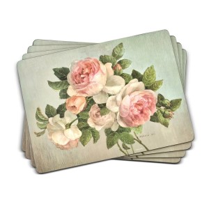 PIMPERNEL Antique Rose Set 4 Placemats Large 40.10 x 29.80cm PIMPERNEL Antique Rose Set 4 Placemats Large 40.10 x 29.80cm