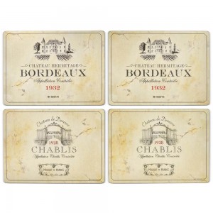 Vin De France Set 4 Suporturi farfurii 40.10 x 29.80cm Vin De France Set 4 Suporturi farfurii 40.10 x 29.80cm