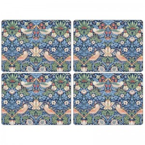 PIMPERNEL Strawberry Thief Blue Morris & CO Set 4 Placemats Large 40.10 x 29.80cm PIMPERNEL Strawberry Thief Blue Morris & CO Set 4 Placemats Large 40.10 x 29.80cm
