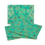 PIMPERNEL Sara Miller Chelsea - Green Set 4 Placemats Large 40.10x29.80cm 