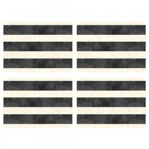 PIMPERNEL Mono Stripe Set 4 Placemats Large 40.10 x 29.80cm PIMPERNEL Mono Stripe Set 4 Placemats Large 40.10 x 29.80cm