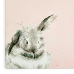 PIMPERNEL Blat de sticla / tocator Wrendale Designs Rabbit 40 x 30cm