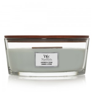 Lumanare Parfumata Ellipse Lavender&Cedar, WoodWick®  Lumanare Parfumata Ellipse Lavender&Cedar, WoodWick®
