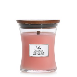 Lumanare Parfumata Borcan Mediu Melon and Pink Quartz, WoodWick®