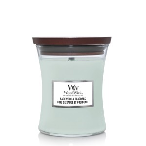 Lumanare Parfumata Borcan Mediu Sagewood & Seagrass, WoodWick®