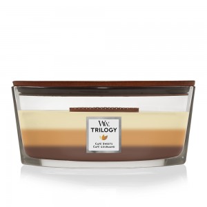 Lumanare Parfumata Ellipse Trilogy Café Sweets, WoodWick® Lumanare Parfumata Ellipse Trilogy Café Sweets, WoodWick®