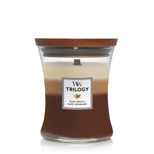 Lumanare Parfumata Borcan Mediu Trilogy Café Sweets, WoodWick® Lumanare Parfumata Borcan Mediu Trilogy Café Sweets, WoodWick®
