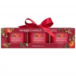 Yankee Candle Set 3 lumanari Mini in sticla Red Apple Wreath