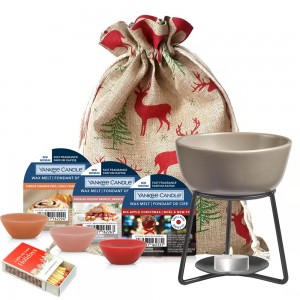 Set cadou Sparkling Christmas Aromatizor si ceara parfumata, Yankee Candle Set cadou Sparkling Christmas Aromatizor si ceara parfumata, Yankee Candle