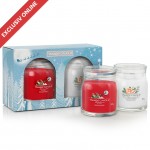 Yankee Candle Set 2 Lumanari Parfumate Borcan Mediu Signature Christmas Eve & White Spruce Grapefruit