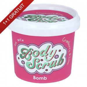 Exfoliant Vegan pentru corp Cranberry & Lime, Bomb Cosmetics, 375gr