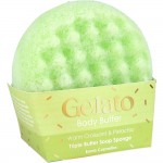 Burete exfoliant cu săpun pentru dus GELATO Warm Croissant & Pistachio 200g, Bomb Cosmetics