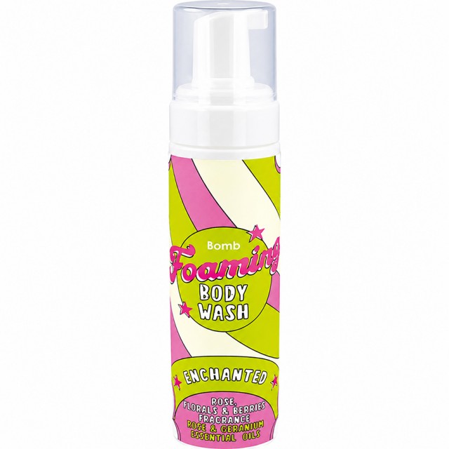Gel de dus spuma cu uleiuri esentiale trandafir si muscata Enchanted 250ml, Bomb Cosmetics Gel de dus spuma cu uleiuri esentiale trandafir si muscata Enchanted 250ml, Bomb Cosmetics
