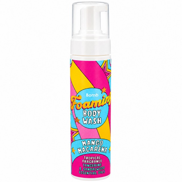 Gel de dus spuma cu uleiuri esentiale mandarine si santal Mango Macarena 250ml, Bomb Cosmetics Gel de dus spuma cu uleiuri esentiale mandarine si santal Mango Macarena 250ml, Bomb Cosmetics