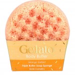Burete exfoliant cu săpun pentru dus GELATO Mango Sorbet 200g, Bomb Cosmetics