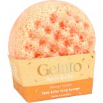Burete exfoliant cu săpun pentru dus GELATO Mango Sorbet 200g, Bomb Cosmetics
